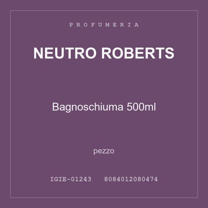 Neutro Roberts Bagnoschiuma 500ml — conf. 12 pz