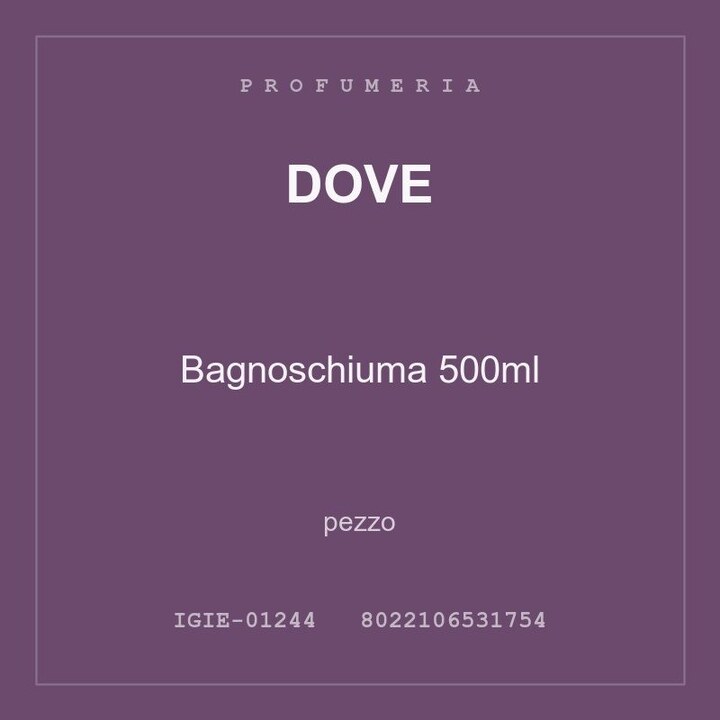 Dove Bagnoschiuma 500ml — conf. 8 pz