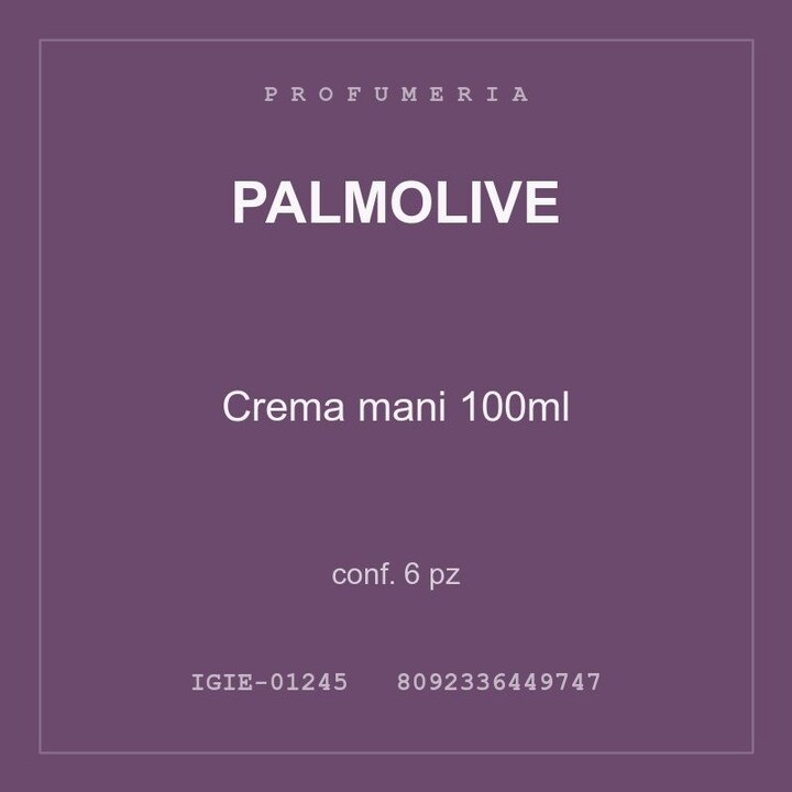 Palmolive Crema mani 100ml — conf. 3 pz