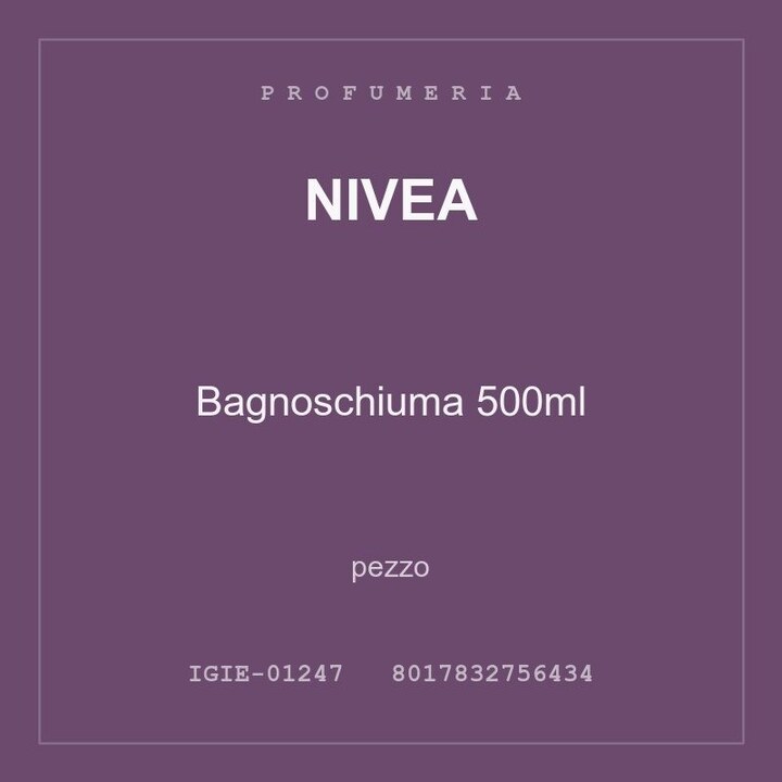 Nivea Bagnoschiuma 500ml — conf. 3 pz