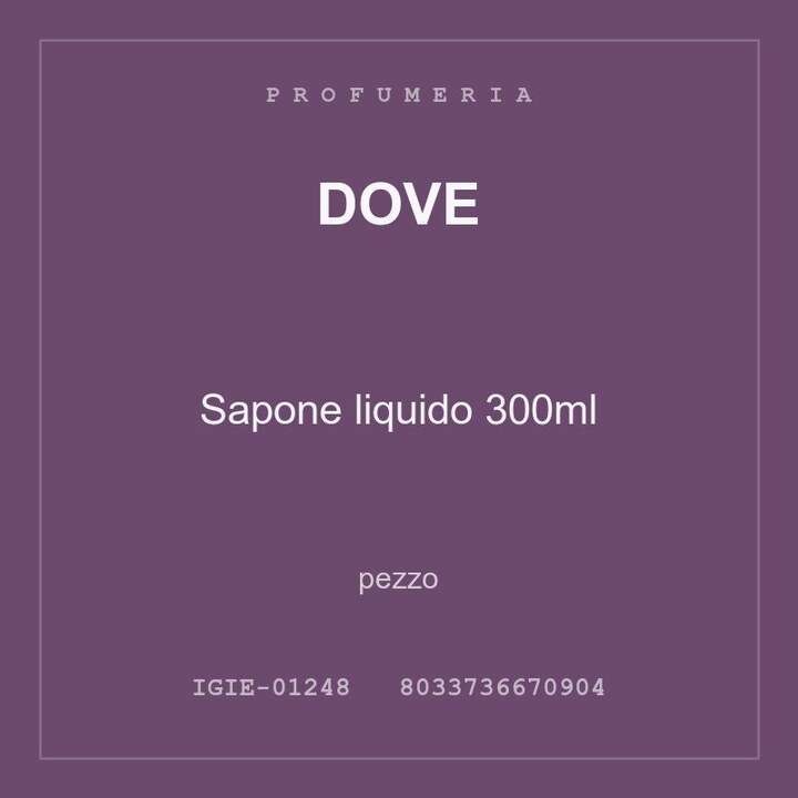 Dove Sapone liquido 300ml — conf. 24 pz