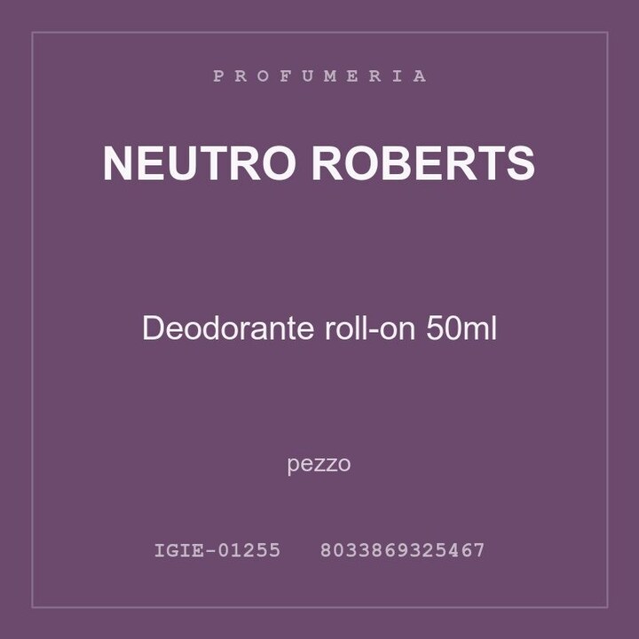 Neutro Roberts Deodorante roll-on 50ml — conf. 4 pz
