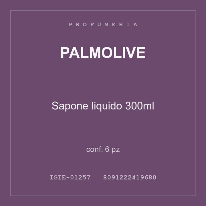 Palmolive Sapone liquido 300ml — conf. 6 pz