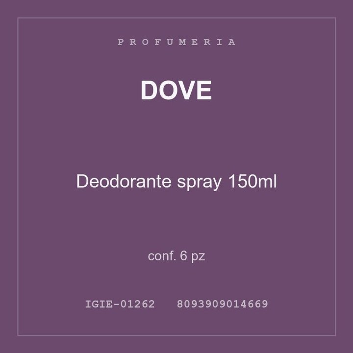 Dove Deodorante spray 150ml — conf. 15 pz