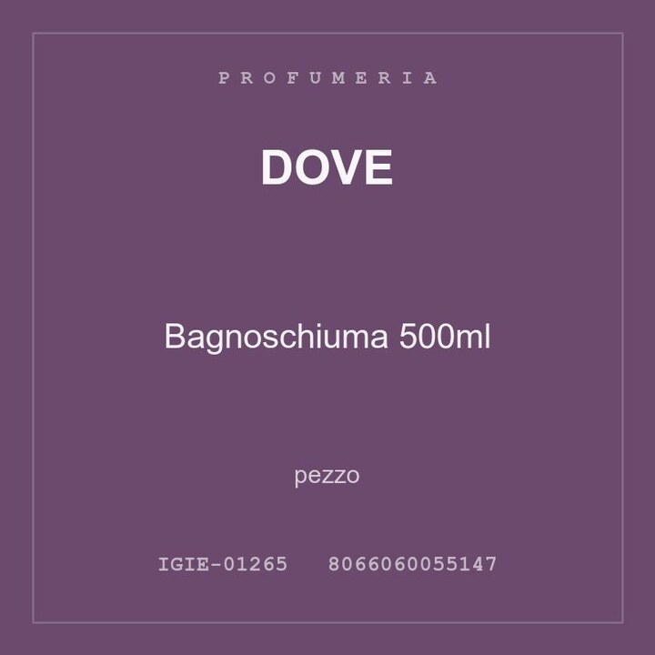 Dove Bagnoschiuma 500ml — conf. 24 pz