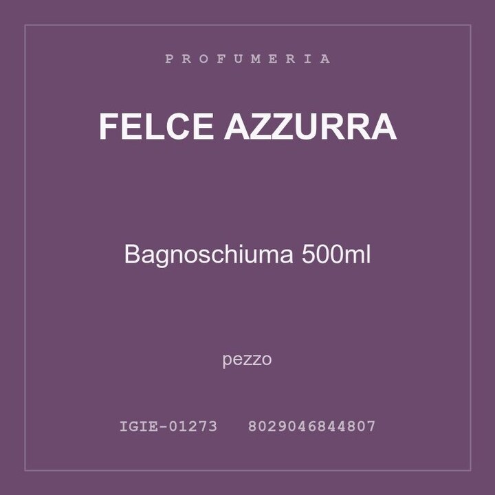 Felce Azzurra Bagnoschiuma 500ml — pezzo