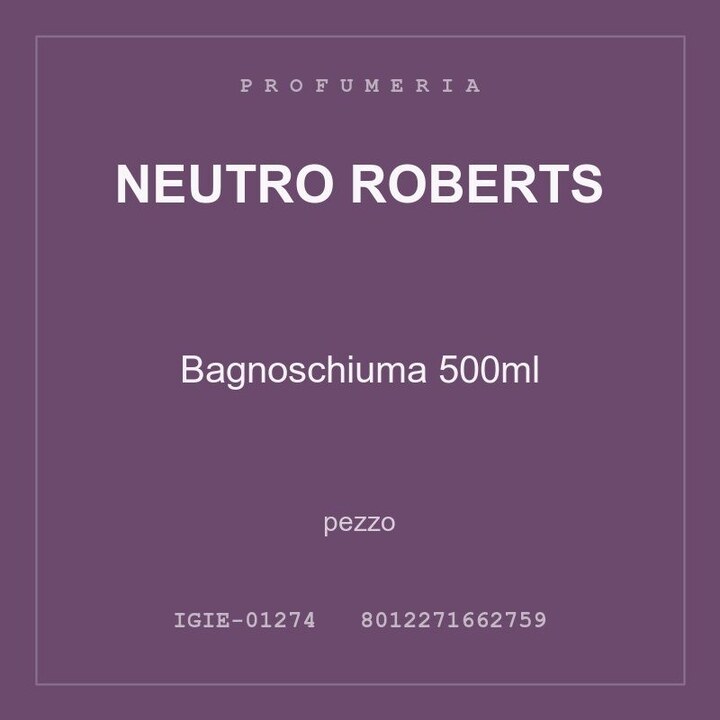 Neutro Roberts Bagnoschiuma 500ml — conf. 24 pz