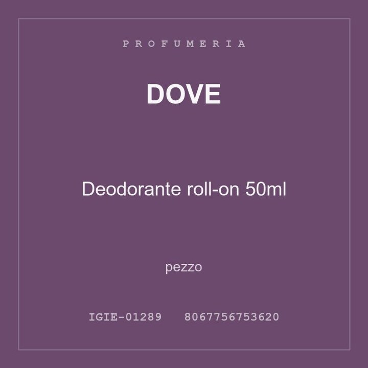 Dove Deodorante roll-on 50ml — conf. 3 pz