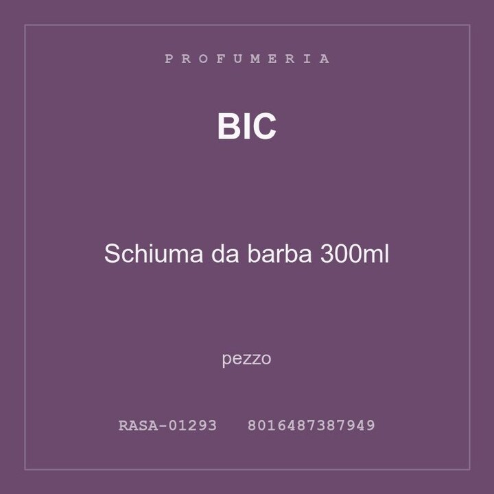 BIC Schiuma da barba 300ml — pezzo