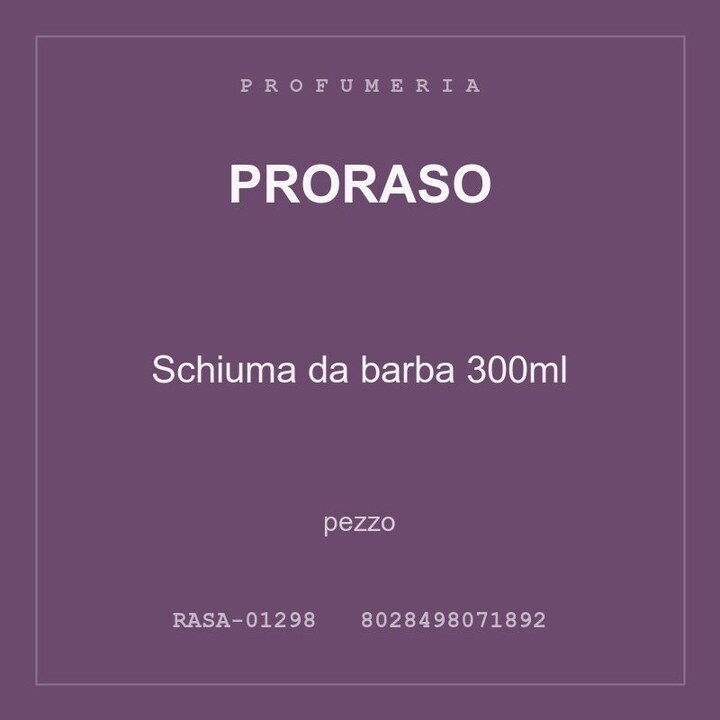 Proraso Schiuma da barba 300ml — pezzo