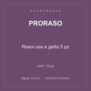 Proraso Rasoi usa e getta 5 pz — conf. 12 pz