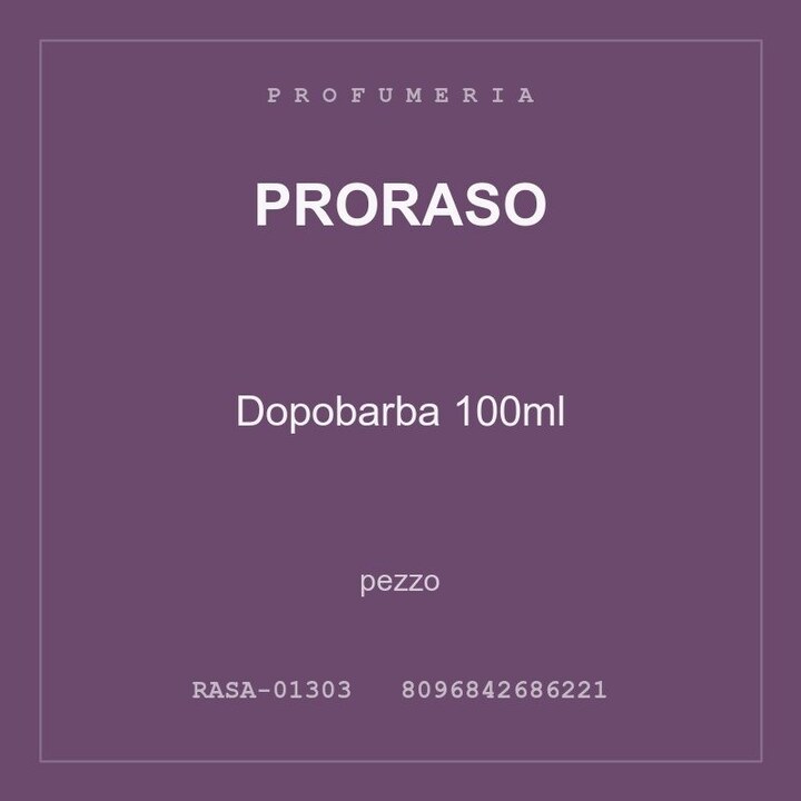 Proraso Dopobarba 100ml — pezzo