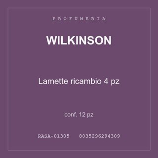 Wilkinson Lamette ricambio 4 pz — conf. 6 pz