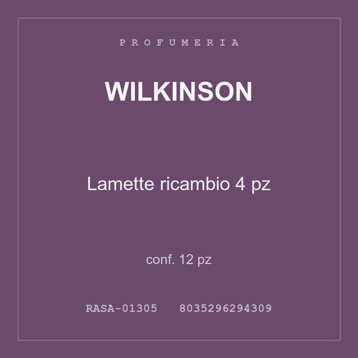 Wilkinson Lamette ricambio 4 pz — conf. 6 pz
