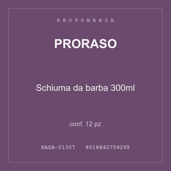 Proraso Schiuma da barba 300ml — conf. 12 pz