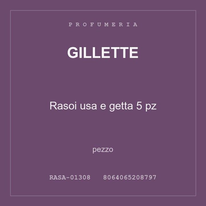 Gillette Rasoi usa e getta 5 pz — pezzo