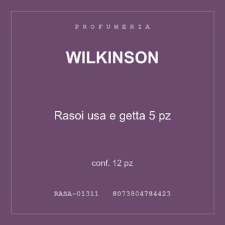 Wilkinson Rasoi usa e getta 5 pz — conf. 12 pz