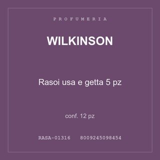 Wilkinson Rasoi usa e getta 5 pz — conf. 6 pz
