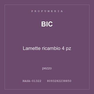 BIC Lamette ricambio 4 pz — conf. 2 pz