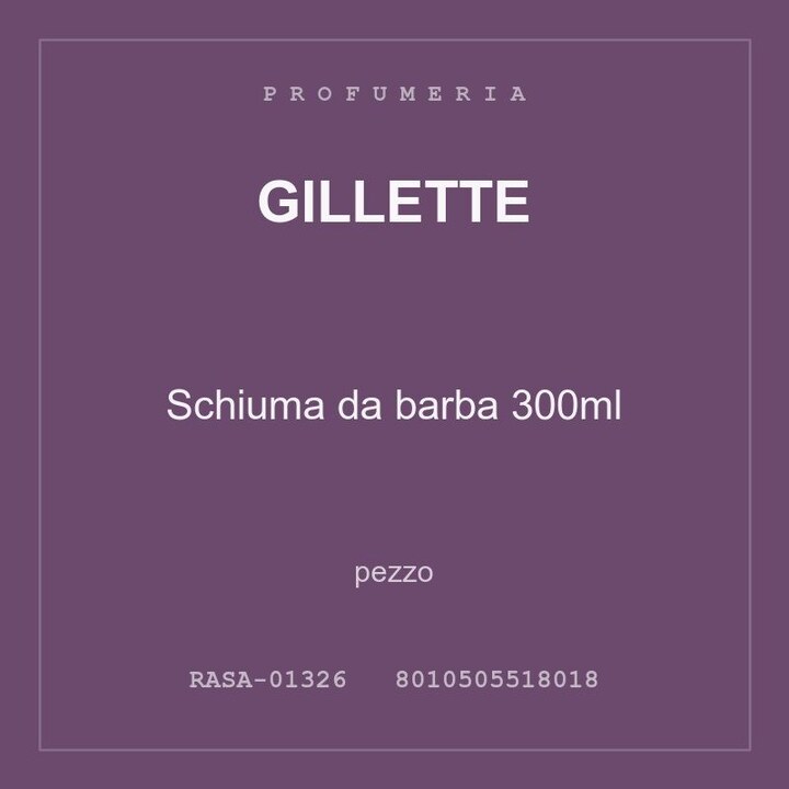 Gillette Schiuma da barba 300ml — pezzo