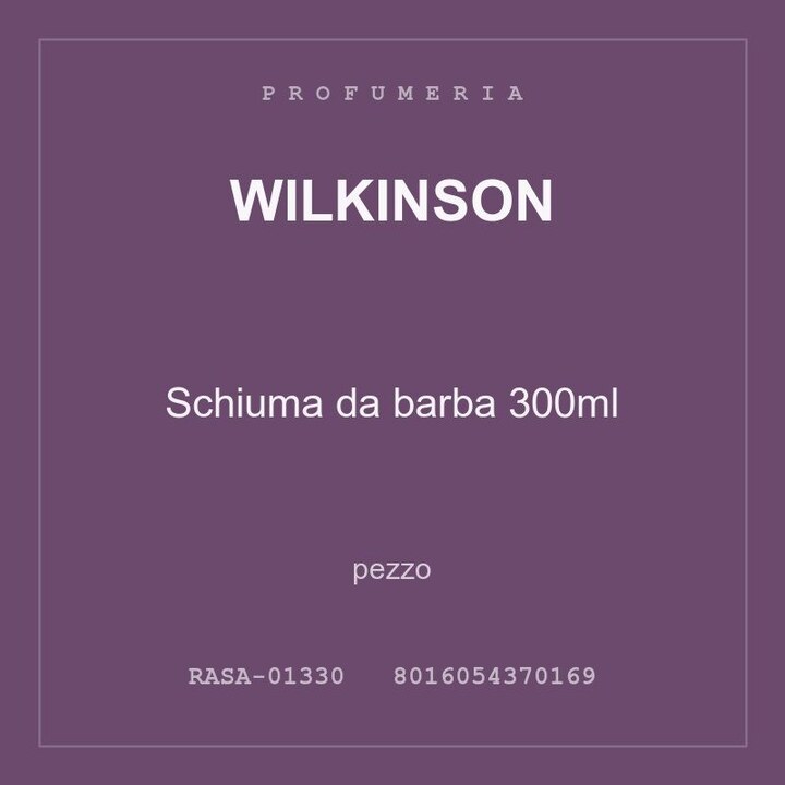 Wilkinson Schiuma da barba 300ml — pezzo