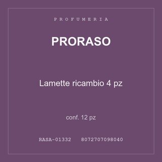 Proraso Lamette ricambio 4 pz — conf. 6 pz