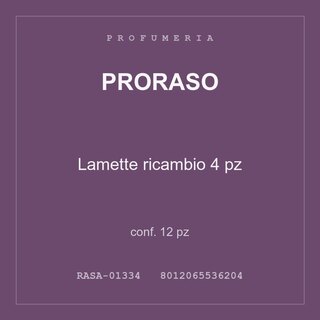 Proraso Lamette ricambio 4 pz — conf. 25 pz