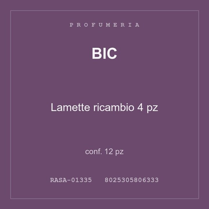 BIC Lamette ricambio 4 pz — conf. 6 pz