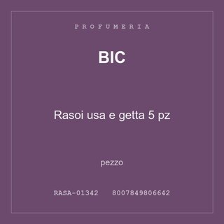 BIC Rasoi usa e getta 5 pz — conf. 2 pz