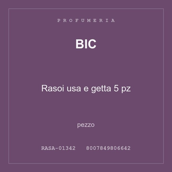 BIC Rasoi usa e getta 5 pz — conf. 2 pz