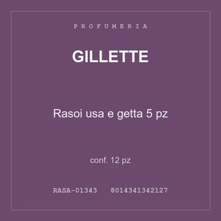 Gillette Rasoi usa e getta 5 pz — conf. 6 pz
