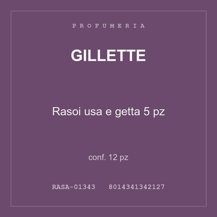 Gillette Rasoi usa e getta 5 pz — conf. 6 pz