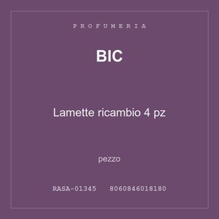 BIC Lamette ricambio 4 pz — conf. 3 pz