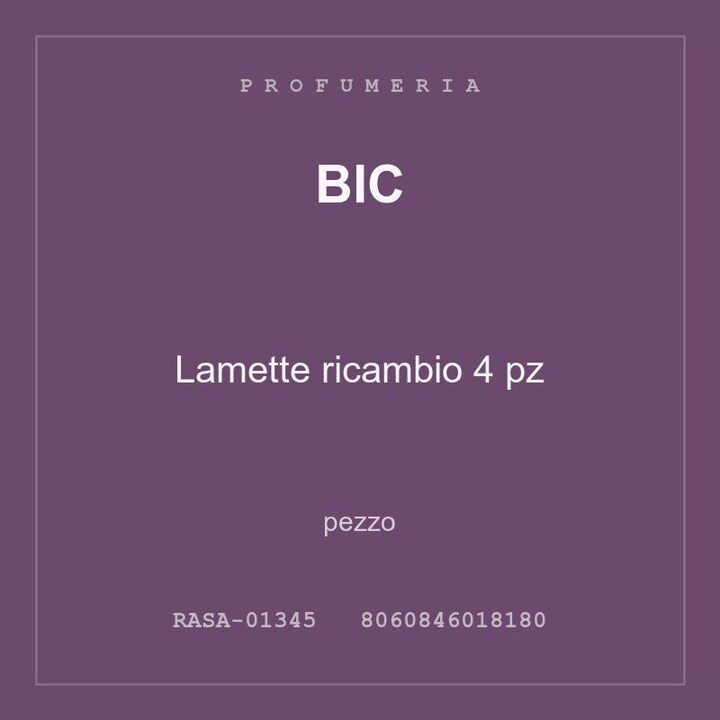 BIC Lamette ricambio 4 pz — conf. 3 pz
