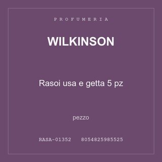 Wilkinson Rasoi usa e getta 5 pz — conf. 2 pz