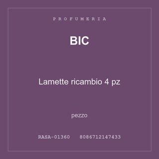 BIC Lamette ricambio 4 pz — conf. 8 pz