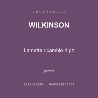 Wilkinson Lamette ricambio 4 pz — pezzo