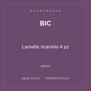 BIC Lamette ricambio 4 pz — conf. 24 pz