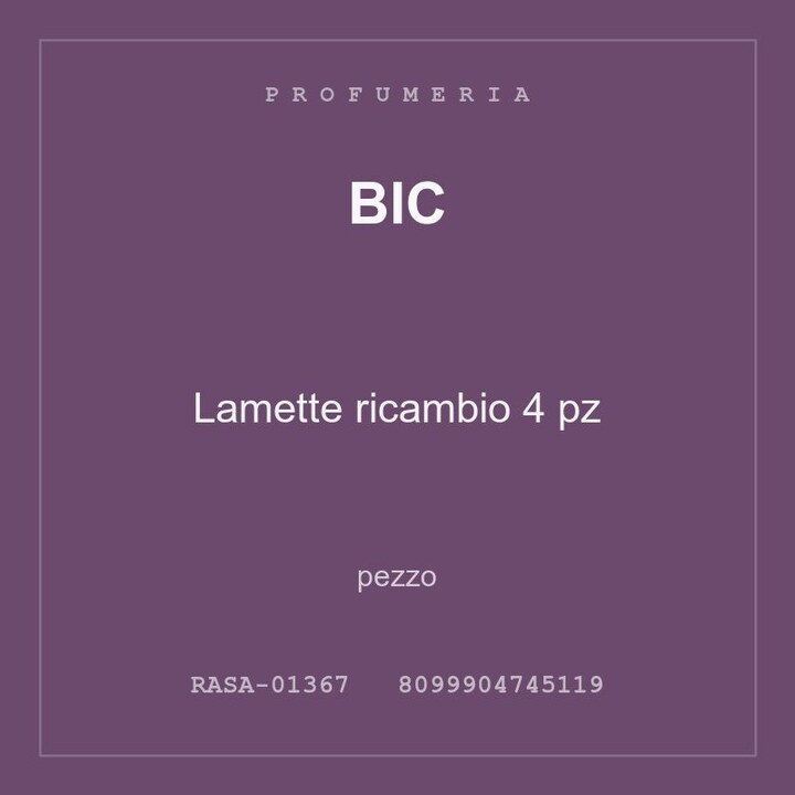 BIC Lamette ricambio 4 pz — conf. 24 pz