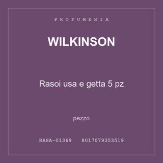 Wilkinson Rasoi usa e getta 5 pz — conf. 3 pz