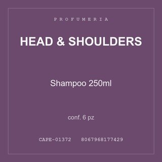 Head & Shoulders Shampoo 250ml — conf. 6 pz