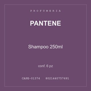 Pantene Shampoo 250ml — conf. 6 pz