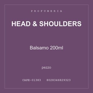 Head & Shoulders Balsamo 200ml — conf. 2 pz