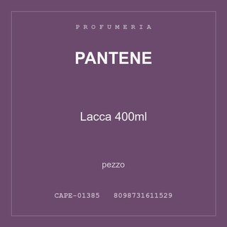 Pantene Lacca 400ml — pezzo
