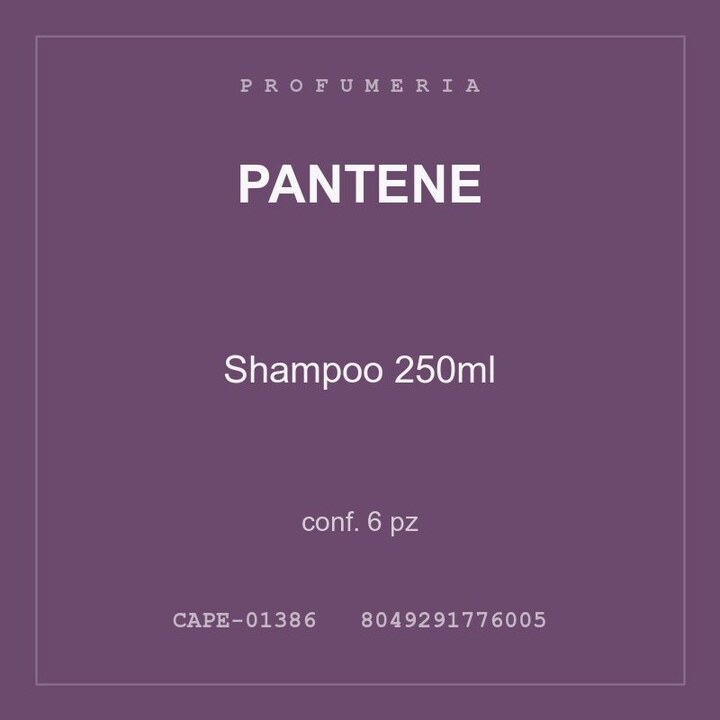 Pantene Shampoo 250ml — conf. 3 pz