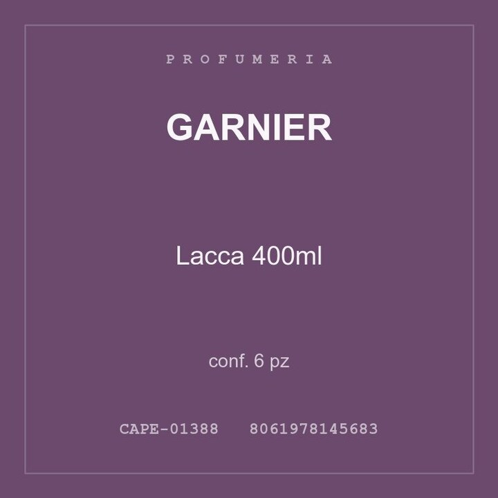 Garnier Lacca 400ml — conf. 6 pz