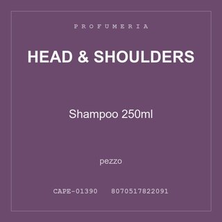 Head & Shoulders Shampoo 250ml — conf. 2 pz