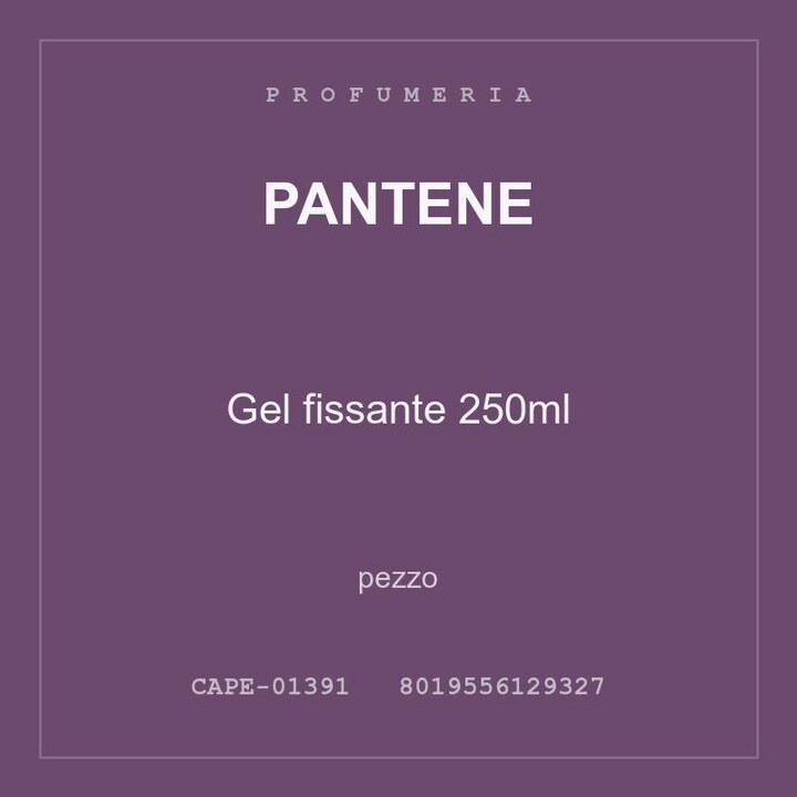 Pantene Gel fissante 250ml — pezzo