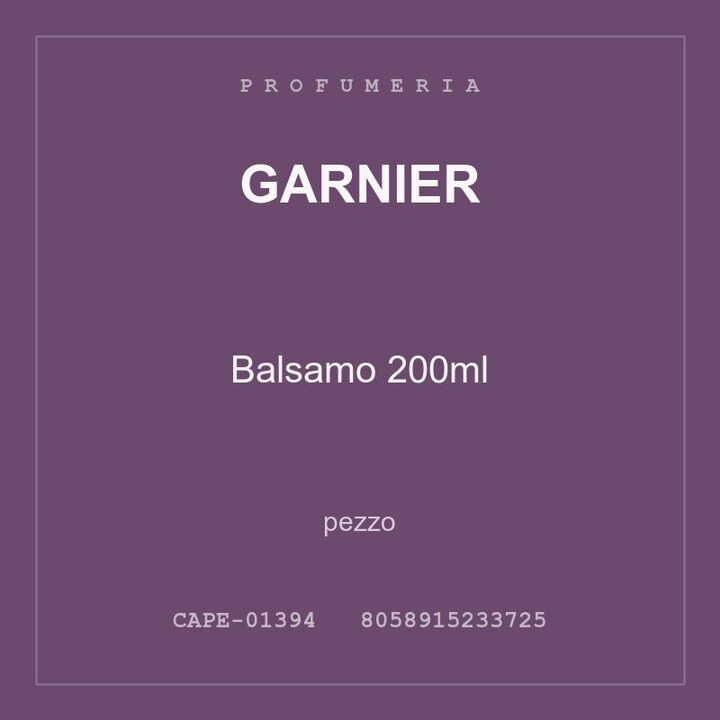Garnier Balsamo 200ml — pezzo