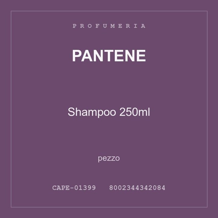 Pantene Shampoo 250ml — pezzo